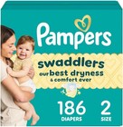 Pampers Swaddlers Disposable Diapers Size 2- 186 Count 