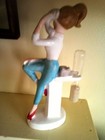 Vintage Ponytail Girl Telephone Egg Timer Japan