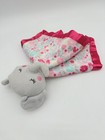 Parents Choice Pink Elegant Lovey Security Blanket Satin Floral Baby Plush Toy