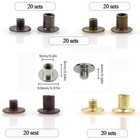 100 Set Chicago Screws For Leather Belt Wallet Crafting Rivets Stud Heads Screws