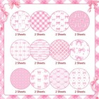 Bow Scrapbook Paper 24 Sheets 12x12 Pink Double Sided Patterned Cardstock