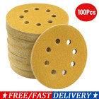 100pcs 5inch       Sanding Discs 8-hole Hook Loop Sander Orbital Sandpaper 60 400 Us