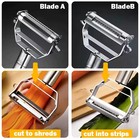 Stainless Steel Vegetable Peeler Julienne Slicer Kitchen Tool For Fruit   Potato
