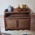Dollhouse Miniature Vintage Walnut Furniture Rocking Chair Cabinet 1 12 Scale