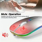 2 4ghz Wireless Optical Mouse Usb Rechargeable Rgb Ergonomic Mice For Pc Laptop