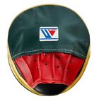 Professional Winning Boxing Oval Curved Punch Mitts- Green gold red black