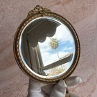 Antique Victorian Brass Hand Mirror Lady Portrait Vanity Boudoir Mirror 11    