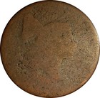 1795 C-6a No Pole Liberty Cap Flowing Hair Half Cent -  Thin Planchet