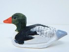 Merganser Duck Wood Handmade Figurine Statue Small Sculpture Decor Mini Decoy