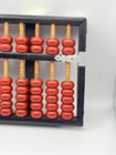 Vintage Chinese Rosewood   Metal Abacus - Lotus Flower Brand - 13 Rod - 91 Beads