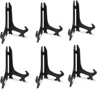 8 Inch Black 6pcs set Plastic Easels Plate Display Stands Picture Frame Stand   