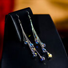 Fashion Waterdrop Tassel Crystal Ear Earrings Hook Drop Dangle Women Jewellery