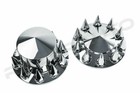Chrome 22 5  24  Front rear Wheel Center Hub Cap 10 Lug Spike Nut Axle System Ki