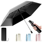Upf 50  Compact Travel Umbrella - Windproof  Automatic  Uv Protection  Lightweig