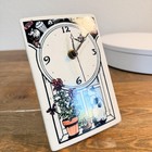 Vintage 1994 Santa Barbara Ceramic Design Cat Theme Clock 6 x4 