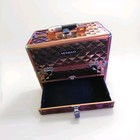 Vetallo Large Makeup Train Case  Travel Makeup Box Organizer I Portable Makeu   