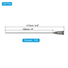20 Pcs 16g 4 Inch Blunt Tip Dispensing Needles For Adhesive Glue  Grey
