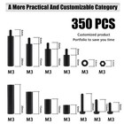 350pcs M3 Male Female Nylon Hex Spacer Standoff Screws Nuts Assorted Assortme   