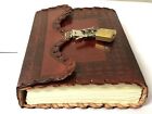 Vintage Lock And Key Leather Cover Blank Spell Sketch Book For Gift Pack Of Two2