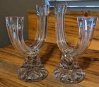 Cristallerie De Lorraine Crystal Candle Holders Set Of 2