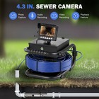 4 3 In  Sewer Inspection Camera W 50m 164ft Cable 12 Led Lights For Drain Pipe