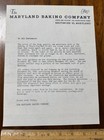 Vtg 1950 Letterhead Maryland Baking Graphics Ice Cream Cones Baltimore Md
