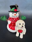 Bichon Frise Christmas Ornament Lot Of 4   Danbury Mint   Resin Figures