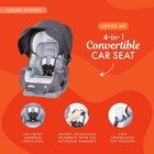 Baby Trend Cover Me 4 In 1 Convertible Car Seat With Adjustable Canopy  Stormy