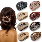 1-4pcs Flat Hair Clips For Thick Thin Hair  Round Lay Down Claw Clips For Women