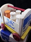 Vintage Dairy Wagon By Playskool With Five Milk Bottles