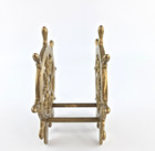 Vintage Solid Brass Double Ship Wheel Letter Holder Napkin Holder Nautical Decor