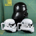 Genuine Disney Parks Star Wars Darth Vader Popcorn Bucket 2x Stormtrooper Steins
