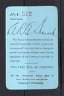 Canada 1891 Cpr Railway Pass   Ticket