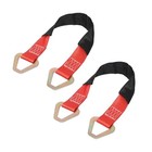 2pcs Car Axle Tie Down Straps  24 X 2 6000 Lb Capacity Vehicle Wrecker Red