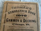 1876 Gammon   Deering Marsh Harvester  pre International Harvester  Memo Book