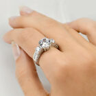 2 5 Ct Carat Women s Bridal Anniversary Engagement Ring Sterling Silver Size 5-9