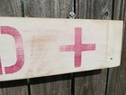 48 Inch Wood Hand Painted Lifeguard Sign Nautical Seafood   s476 