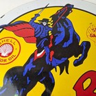 Vintage Shell Gasoline Sign - Zorro Gas Pump Service Automobile Motor Oil Sign