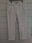 Express 34x32 100  Cotton White Jeans  Men s Rocco Slim Fit Skinny Leg Retro