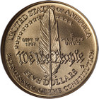 1987-w Constitution Commemorative Gold  5 Ngc Ms70 - Stock