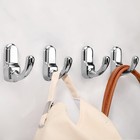 4 Pack Polished Chrome Towel Hooks Wall Mounted Bath Towel Robe Hook Bathroom