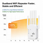 1200mbps Wifi Extender Dual Band 2 4g 5g Signal Booster W  Ethernet