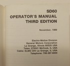 1989 Sd60 Railroad Diesel Locomotive Operator s Manual Photos Drawings Grafts