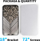 18pcs L Bracket   Corner Brace  Stainless Steel Right Angle Brackets