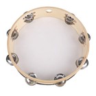 10 Inch Tambourine With Double Rows Of Jingles Durable Sheepskin Easy Play
