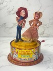 Vintage Mattel Square Dancing Twins And Music Box Tin Litho Toy