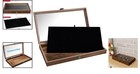 Antique-inspired Wood Jewelry Display Case With Sturdy Tempered Glass Top