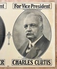1928 Herbert Hoover Charles Curtis Jugate Campaign Poster Harris   Ewing Vintage