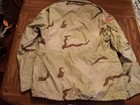 Us Army Desert Camo Field Jacket Coat Cold Weather Large Reg    Patches  25-1771
