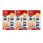 Kiss 100 Full Cover Nails Active Oval  medium Length   3 Pack 